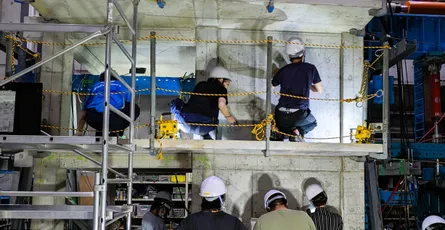 Load Test on a Three-Story Reinforced Concrete Test Specimen